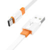 Borofone Kabel BX89 Union - USB na Typ C - 3A 1 metr biało-pomarańczowy